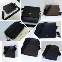 ราคา กระเป๋าสะพายข้างผู้ชายCoach Messenger Bag รุ่นซิกเนเจอร์ หนัง PVC สีดำ/สีน้ำตาล/สีครีม/สีดำเทา (29635558179)