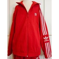ราคา Adidas Originals women's Nylon Full Zip Red Jacket 3-stripes (28606873079)