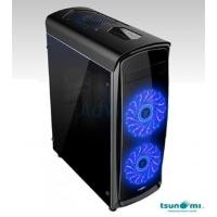 ราคา ATX Case TSUNAMI CA-X7 (Black/Blue)GREEN RED (3839794334)