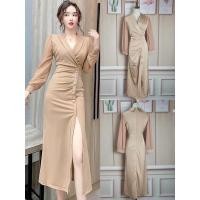 ราคา (s) เดรสยาว เดรสอลัง เดรสออกงาน สวยหรู สีพื้น งานป้าย love lady (20442265113)