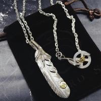 ราคา 925 Sterling Silver Seiko Indian Handmade Eagle Claw Feather Horn Pendant Necklace Set (27917520401)