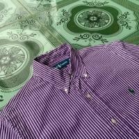 ราคา KEMEJA เสื้อเชิ้ต Ralph Lauren ลายทางแขนยาว | เสื้อเชิ้ต Polo Ralph Lauren (28778645761)