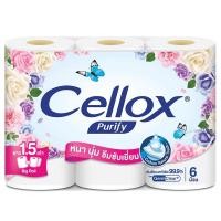 ราคา (แพ็ค 6 ม้วน) Cellox Purify Super Extra Big Roll เซลล็อกซ์ พิวริฟาย เอ็กซ์ตร้า บิ๊กโรล กระดาษชำระ (4537998990)
