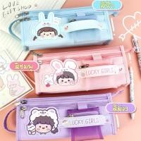 ราคา P&A{พร้อมส่ง}กระเป๋าดินสอลายกสร์ตูนขนาดใหญ่กล่องดินสอหลายช่องแบบซิปสองชั้นบรรจุแน่นใส่เครื่องเขียน (25022547065)