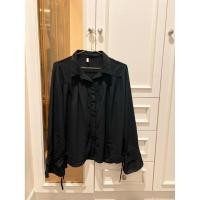 ราคา เสื้อเชิ้ตสีดำทรง oversize ผ้าซีทรู (26716530497)