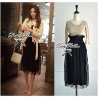 ราคา Lady Fluffy Midi Dress แมกซี่ผ้ายืด กระโปรงมุ้ง see-through ลุคชิคๆเปรี้ยวเบาๆคะ (26922891100)