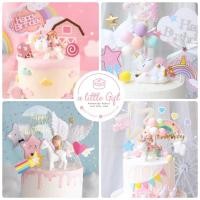 ราคา ป้ายปักเค้ก โมเดลตุ๊กตา ธีมม้ายูนิคอร์น (13507102769)