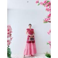 ราคา เดรสงานปักมือผ้าใยกัญชง (28484376767)