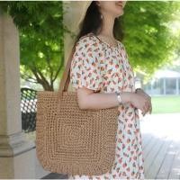 ราคา กระเป๋าสาน 2สี ถักลาย สายหนัง สานเล่นลาย korea bag B32 Fashion Bag (24359959888)