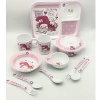ราคา จานเมลามีนเด็ก ถาดหลุมเด็ก จานชาม ช้อนส้อม my melody ขายแยกชิ้น (4442556301)