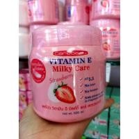 Carebeau Vitamin E Milky Care Strawberry ครีมบำรุงผิวกาย 500ml