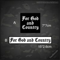 ราคา สติกเกอร์for god and country ติดรถยนต์ กล่องปืน มอเตอร์ไซค์ (16286869013)