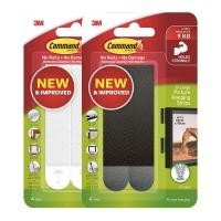 ราคา 3m Command Adhesive X-Large Picture Hanging Strips - Damage Free Removeing (ถือได้ถึง 9กก.) [4 ชุด/pck] [สีขาว/ดํา] (22143322411)