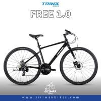ราคา *ผ่อนได้ คอยน์คืน* TRINX : FREE 1.0 2024 จักรยานไฮบริด เฟรมอลูมิเนียม ล้อ 700c เกียร์ Shimano 21 สปีด ดิส (25084404493)