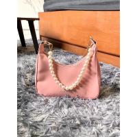 ราคา กระเป๋าทรงPRADA สะพายไหล่สายมุก JINGPIN สีชมพู ครอสบอดี้สายโซ่ (11817895749)