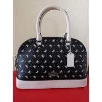 ราคา กระเป๋าCOACH ทรงโดม 10 นิ้ว 2 โทน ลายผีเสื้อ ของแท้ มือสอง (13095551580)