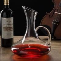 ราคา เหยือกใส่ไวน์ แชมเปญ ขวดใส่ไวน์แดงขนาด1800ML. โถแก้วใส่ไวน์แบบมีหูจับ (23664539555)