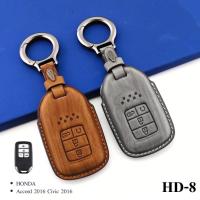 ราคา ซองหนังกุญแจ Honda ปลอกกุญแจรถยนต์ ตรงรุ่น honda accord Civic 2016 ซองหนังสี (28688968347)