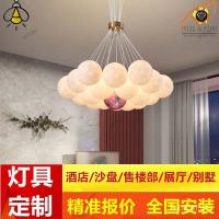 ราคา โคมระย้าดวงจันทร์แบบนอร์ดิกหลังสมัยใหม่ห้องรับแขกห้องรับประทานอาหารห้องศึกษา3Dพิมพ์โคมระย้าดวงจันทร์โคมระย้า ZHWP (24424871423)