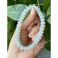 ราคา สร้อยข้อมือหยกขาวทรงลูกคิด ขนาด 7.6 มิลลิเมตร หยกพม่าแท้สีธรรมชาติ (29877228886)