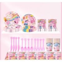 ราคา ธีมวันเกิด อุปกรณ์วันเกิดธีม Peppa Pig Baby ช้อน จาน แก้วปาร์ตี้วันเกิดพร้อมส่งในไทย (29555466775)