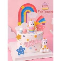 ราคา ตุ๊กตาแต่งเค้ก ตุ๊กตายูนิคอร์น โมเดลยูนิคอร์น แต่งเค้ก (20086271763)