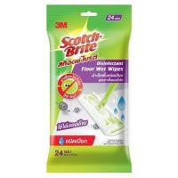 ราคา 3M Scotch-Brite สก๊อตช์-ไบรต์ ผ้าถูพื้นชนิดเปียก ผ้าเช็ดเก็บฝุ่น ใช้แล้วทิ้ง ใช้กับไม้ม็อบดันฝุ่น เส้นผม บรรจุ 24 ชิ้น (28824150693)