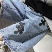 ราคา กางเกงยีนส์ขาสั้นผู้ชายขนาดใหญ่แฟชั่นเกาหลีสไตล์ฮิปฮอปวัสดุหลวมไม่ยืดกางเกงยีนส์ขาสั้นผู้ชาย (22587261808)