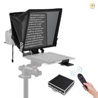 ราคา Teleprompter โปรมพอร์ทเตอร์ 14 นิ้ว แบบพกพา พร้อมเมาท์โคลด์ชู แบบคู่ และรูเกลียว 1/4 นิ้ว พร้อมรีโมตคอนโทรล และกระเป๋าถือ สําหรับสมาร์ทโฟน แท็บเล็ต DSLR (25856697100)