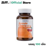 ราคา Vistra Acerola Cherry 1000 mg. อะเซโรลาเชอร์รี่สกัด วิตามินซี บำรุงผิว หน้าใส (1 ขวด) มี 100 เม็ด (11595681632)