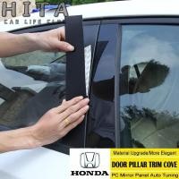 ราคา 2014-2021 Honda Fit Accord Breeze City Civic CRV HRV XRV Honda รถเสาประตู Trim ครอบคลุม Glossy สีดํา PC แผงสติกเกอร์รถหน้าต่างเสาโพสต์ Decal สติกเกอร์ (27629594144)