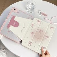ราคา Fast Shipping 360 ° อะคริลิหมุนพับได้สําหรับเคสiPad Gen10 Gen7/Gen8 Mini4 Mini5 Mini6 Gen9 ริบบิ้นสีชมพูAir4/Air5 Gen11forเคสiPad Air6/Air7 A16Hello Kitty (29034988024)