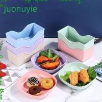 ราคา JUONUYIE จานผลไม้ 10 ชิ้น, ชุดจานขนมเค้กหลากสีในครัวเรือน, มัลติฟังก์ชั่นสี่เหลี่ยมพร้อมกล่องเก็บของพลาสติกบริการโรงแรมพาเลทรับประทานอาหาร (42611338595)