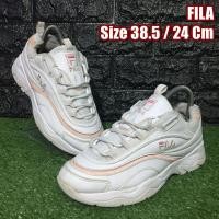 ราคา FILA รองเท้าผ้าใบมือสอง Size 38.5 / 24 Cm (3262244252)