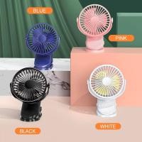 ราคา 720°Spin Rechargeable Mini Clip Fan Baby Stroller Cooling Fan Mini USB Portable USB Fan Intelligent automatic shake head (23132007994)