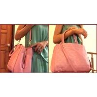 ราคา กระเป๋า หลุยส์ วิตตอง Louis Vuitton Montaigne Pink MM Monogram Empreinte Leather Tote มือสอง งานลุ้นแท้ (23801170530)