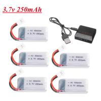ราคา 3.7V 250mAh Lipo Battery and Charger For Syma X11C MJX X701 U830 FY310 RC Drone Spare parts 682030 3.7v Rechargeable bat (24386467832)