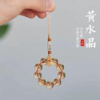ราคา Yimingju ของแท้ธรรมชาติ Citrine โทรศัพท์มือถือโซ่จี้เงินสเตอร์ลิงหลอดมงคลมือ Twist แหวนจี้ Shock-proof Anti-lost 6K (26887857388)
