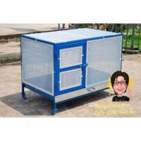 ราคา กรงสุนัขติดมุ้งลวดกรงคุณภาพ ขนาด107x67x80cm พื้นแสลทเกรดAพร้อมถาดรอง (6141929587)