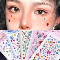 ราคา Body Brow แต่งหน้า Rhinestone 3D Face Jewels Fairy Beauty Self กาวคริสตัล Tattoo Pearl Diamond (43660324060)