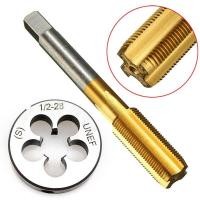 ราคา [SWHOME] 1/2-28 UNEF Tap & Die Set เคลือบ HSS Right Hand Mechanical Tapping (41010648375)