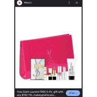 ราคา Yves Saint Laurent YSL Beauty Makeup Cosmetic Bag Travel Pouch (24391541324)