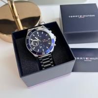 ราคา Isa Lovely Shop Tommy Hilfiger 1791917 Men's Quartz Stainless Steel and Link Bracelet Watch, Color: Blue (25753443397)