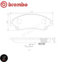 ราคา BREMBO ผ้าดิสเบรคหน้า XPANDER 2019-ON, SUZUKI SX4 1.6 2013- P79 032N (23019409635)