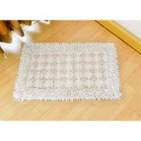 ราคา พรมเช็ดเท้า (ผืนใหญ่) สีขาวน้ำตาลลายตารางขอบลายปุ่มขนยาว มือสองขายตามสภาพ สินค้าญี่ปุ่น-เกาหลีแท้ (26055280045)