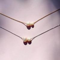 ราคา Kissmebythesun - Paula pearl Necklace | สร้อยคอมุกน้ำจืด ชุบทองคำขาว 14k (24492092926)