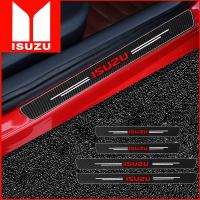 ราคา 1 ชุด (4 ชิ้น)Isuzuอีซูซุคาร์บอนไฟเบอร์ประตูสติกเกอร์แผงประตูป้องกันรอยขีดข่วนแถบป้องกันการชนกัน (20139800401)