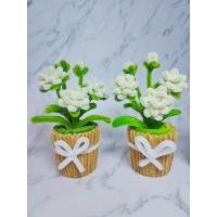 ราคา ส่งไว กระถางดอกมะลิ ดอกมะลิกระถาง ดอกไม้ลวดกำมะหยี่ ดอกไม้ประดิษฐ์ diy ดอกมะลิวันแม่ ของขวัญวันแม่ (40201707439)