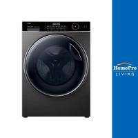ราคา [จัดส่งพร้อมติดตั้ง] HAIER เครื่องซักอบผ้าฝาหน้า HWD100-BP14959S8 10/6 กก. อินเวอร์เตอรื สีดำ (21077868003)
