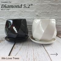 ราคา กระถางเซรามิค ทรงเพชร 5.2 นิ้ว (Diamond) (14748545969)